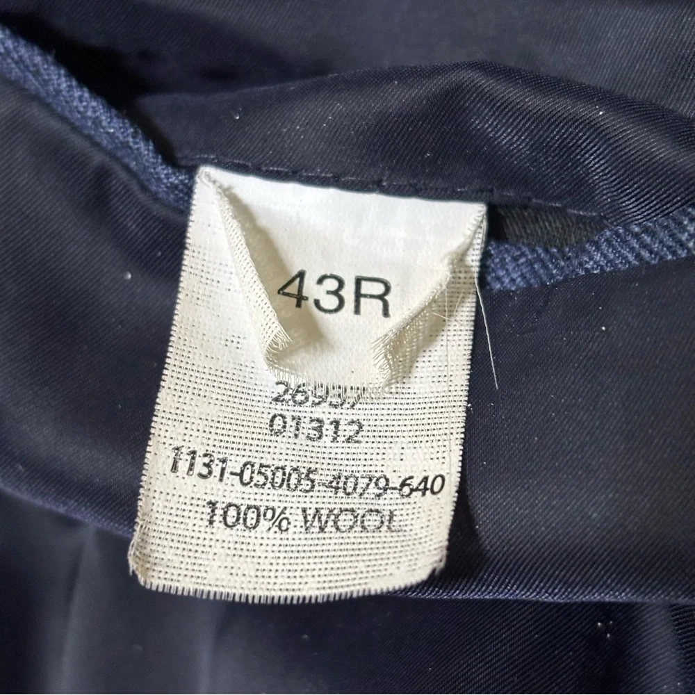 Jos. A. Bank Traveler Blue Plaid Wool Sport Coat Blazer Jacket Tailored Fit 43R